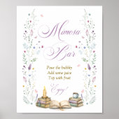 Book Themed Bridal Shower Mimosa Bar Poster (Vorne)