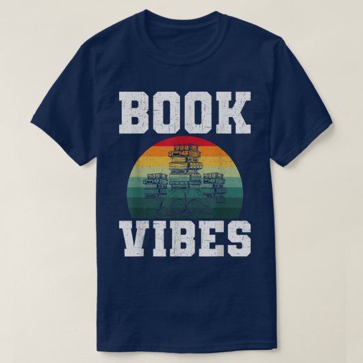 Book Vibes Rainbow Book Lovers Reading T-Shirt (Design vorne)