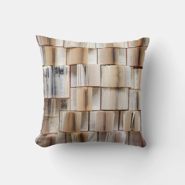 Book wall books wall decorative kissen (Vorderseite)