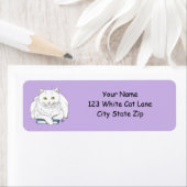 Book White Cat Lila Funny (Insitu)