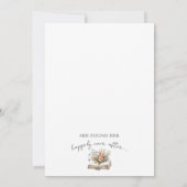 Book Wildflower New Chapter Bridal Shower Einladung (Rückseite)