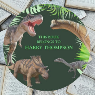 BOOK World Dinosaurier Dschungel Runder Aufkleber