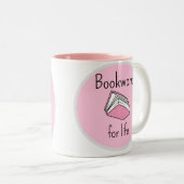 Book Worm Book Lovers Zweifarbige Tasse (VorderseiteRechts)