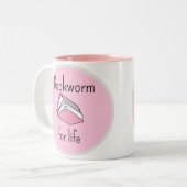 Book Worm Book Lovers Zweifarbige Tasse (Vorderseite Links)