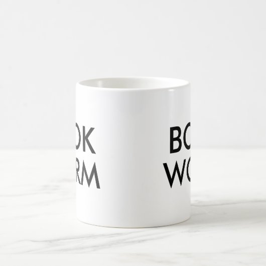 Book Worm Niedlich Modern Book Lover Tasse (Mittel)