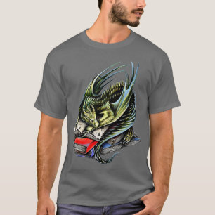 Book Wyrm Magical Dragon Book Worm Reading T-Shirt