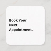 Book Your Next Appointment QR Code  Quadratische Visitenkarte (Vorderseite)