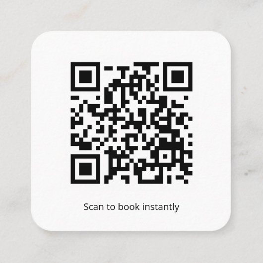 Book Your Next Appointment QR Code  Quadratische Visitenkarte (Rückseite)