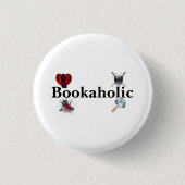 Bookaholic Knopf Button (Vorderseite)