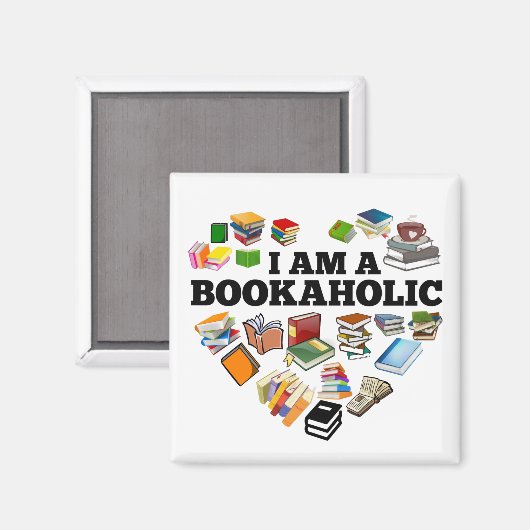 Bookaholic Magnet (Vorderseite/Rückseite)