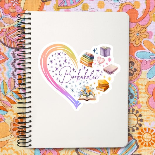 Bookaholic, Quote Bookworm Reader Aufkleber
