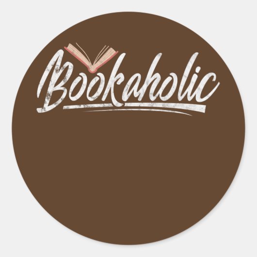 Bookaholic Reading Bookworm Reader Book Lovers Runder Aufkleber (Vorderseite)