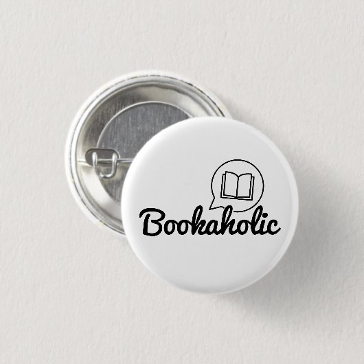 Bookaholic Text Bookworm Buchübersicht Lesen Button (Vorne & Hinten)