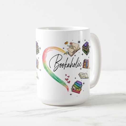 Bookaholische Tasse (VorderseiteRechts)