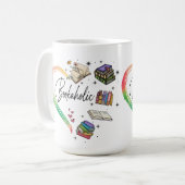 Bookaholische Tasse (Vorderseite Links)