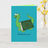 Bookasaurus - Funny Dinosaur Buchkarte Karte (Gelbe Blume)