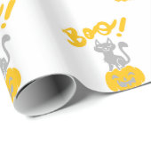 Bookatze mit halloween Kürbis - Wählen Sie ein Col Geschenkpapier (Rolleneckpunkt)