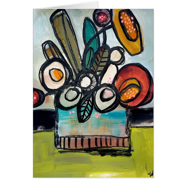 Bookay - handgemalt mit Blumen (Vorne)