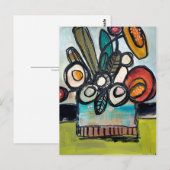 Bookay - handgemalt mit Blumen Postkarte (Vorne/Hinten)