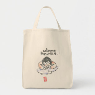 Bookbag -- "Ich verbrauche Bibliotheken " Tragetasche