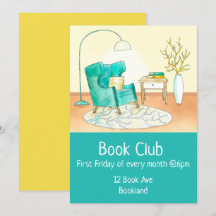 Bookclub-Gruppenbuchsitzung Einladung