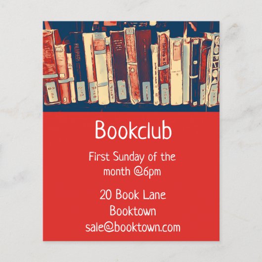 Bookclub-Gruppenbuchsitzung Flyer (Vorne)