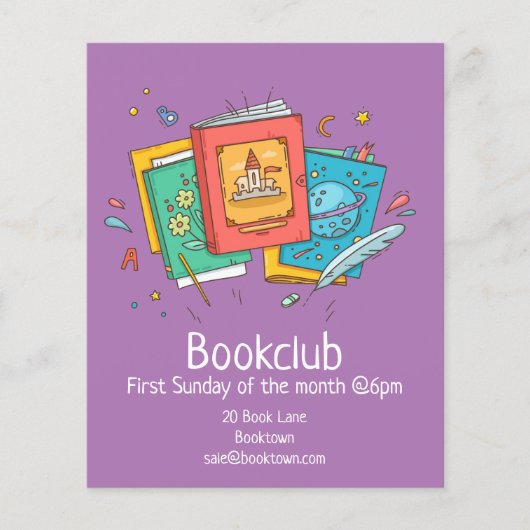 Bookclub Lesebücher Gruppenbuchsitzung Flyer (Vorne)