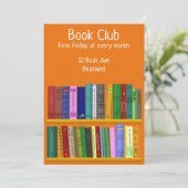 Bookclubgruppen-Buchsitzung Einladung (Stehend Vorderseite)