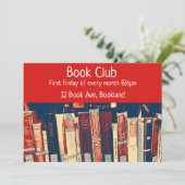 Bookclubgruppen-Buchsitzung Einladung (Stehend Vorderseite)