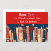 Bookclubgruppen-Buchsitzung Einladung (Vorne/Hinten)