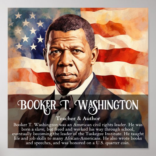 Booker T Washington Black History Month Poster (Vorne)