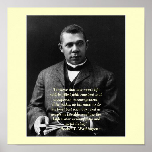 Booker T. Washington Ermutigung Poster (Vorne)