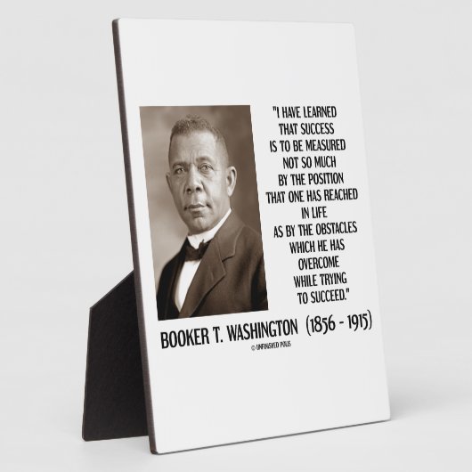 Booker T. Washington Obstacles Overcome Succed Fotoplatte (Seite)
