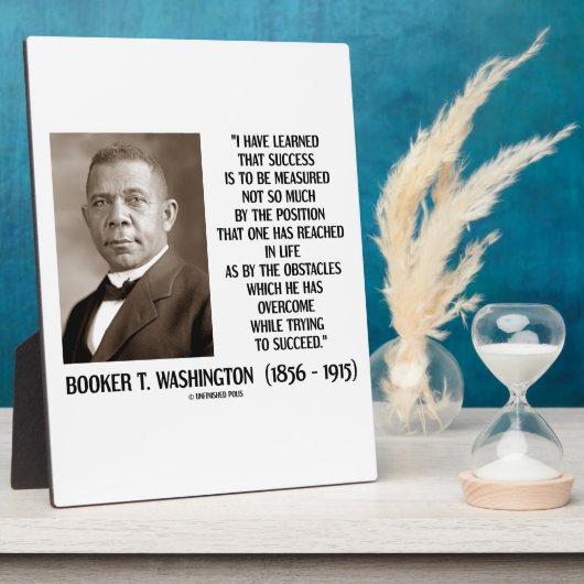 Booker T. Washington Obstacles Overcome Succed Fotoplatte (Seite)