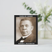 Booker T. Washington Postkarte (Stehend Vorderseite)