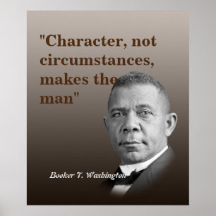 Booker T. Washington Quote Character Poster