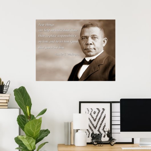 Booker T. Washington Quote Poster (Heimbüro)