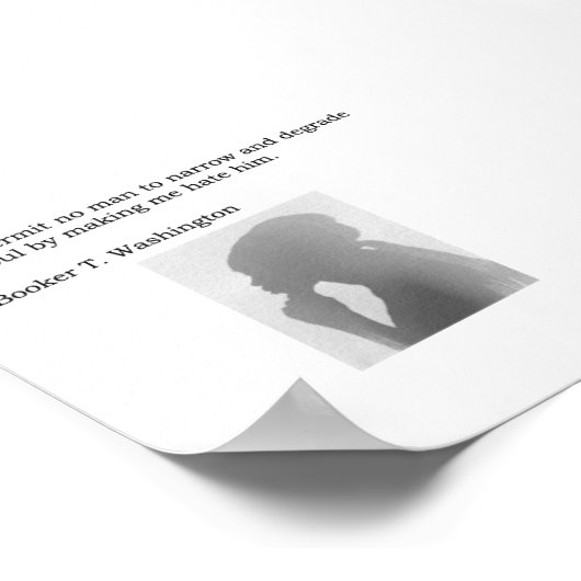 Booker T. Washington Quote Poster (Ecke)