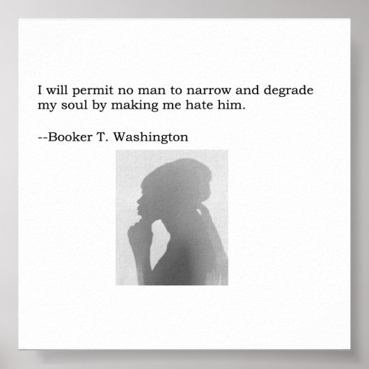 Booker T. Washington Quote Poster (Vorne)