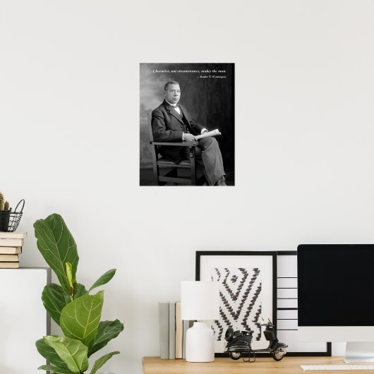 Booker T. Washington-Quote Poster (Heimbüro)