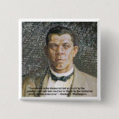 Booker T Washington & Success Quote Button (Vorderseite)