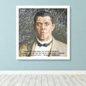 Booker T Washington & Success Quote Canvas Print Leinwanddruck (Insitu (Holzboden))