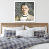 Booker T Washington & Success Quote Canvas Print Leinwanddruck (Insitu (Schlafzimmer))