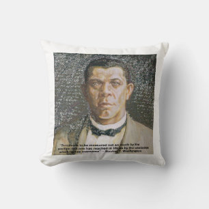 Booker T Washington & Success Quote Cotton Pillow Kissen