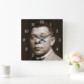Booker T. Washington The Great Accommodator Quadratische Wanduhr (Zuhause)