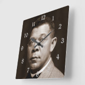 Booker T. Washington The Great Accommodator Quadratische Wanduhr (Winkel)