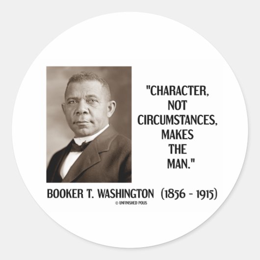 Booker T. Washington-Zeichen nicht unter Umständen Runder Aufkleber (Vorderseite)
