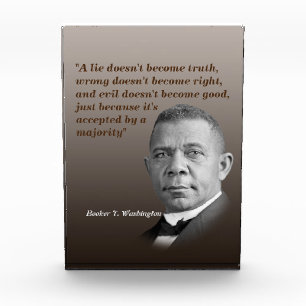 Booker T. Washington zitiert auf Wahrheit, richtig Fotoblock