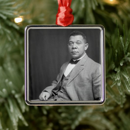 Booker Taliaferro Washington: Black Educator Ornament Aus Metall (Baum)
