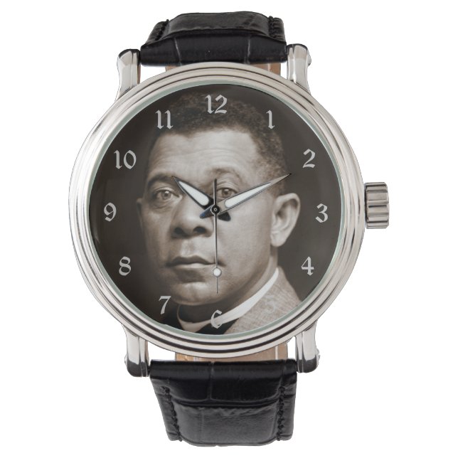 Booker Washington: Afrikanischer amerikanischer Er Armbanduhr (Vorderseite)